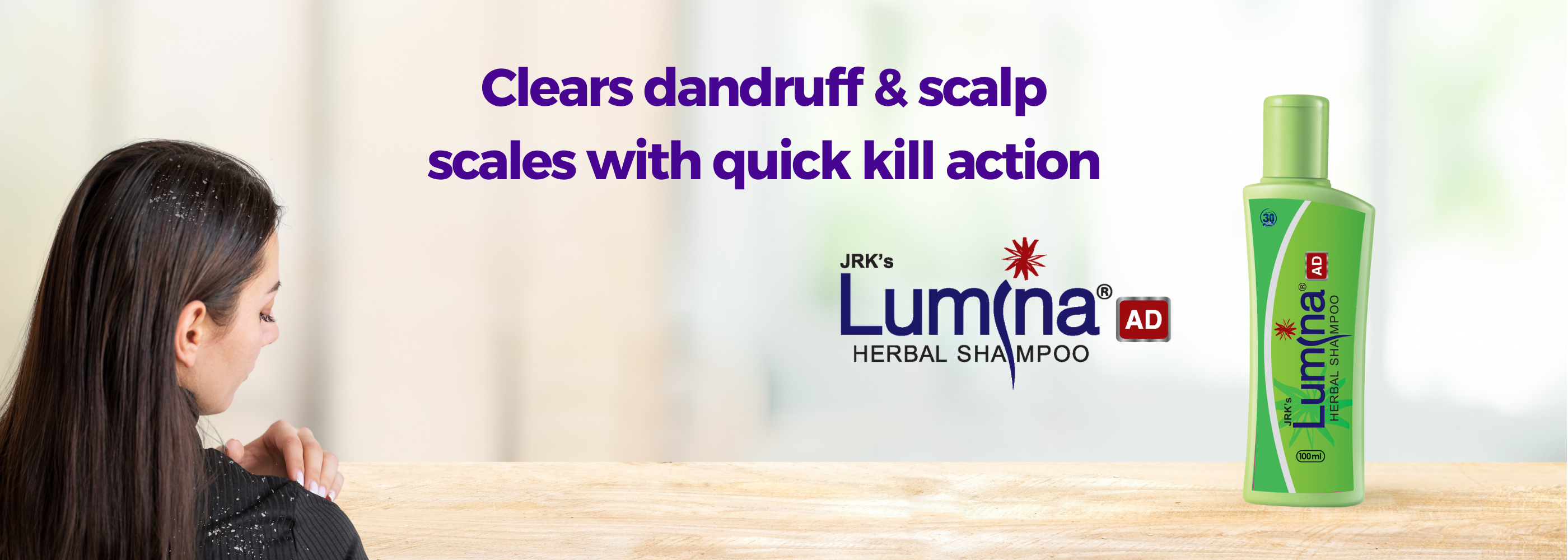 Best Herbal anti dandruff shampoo | Lumina AD herbal Shampoo 