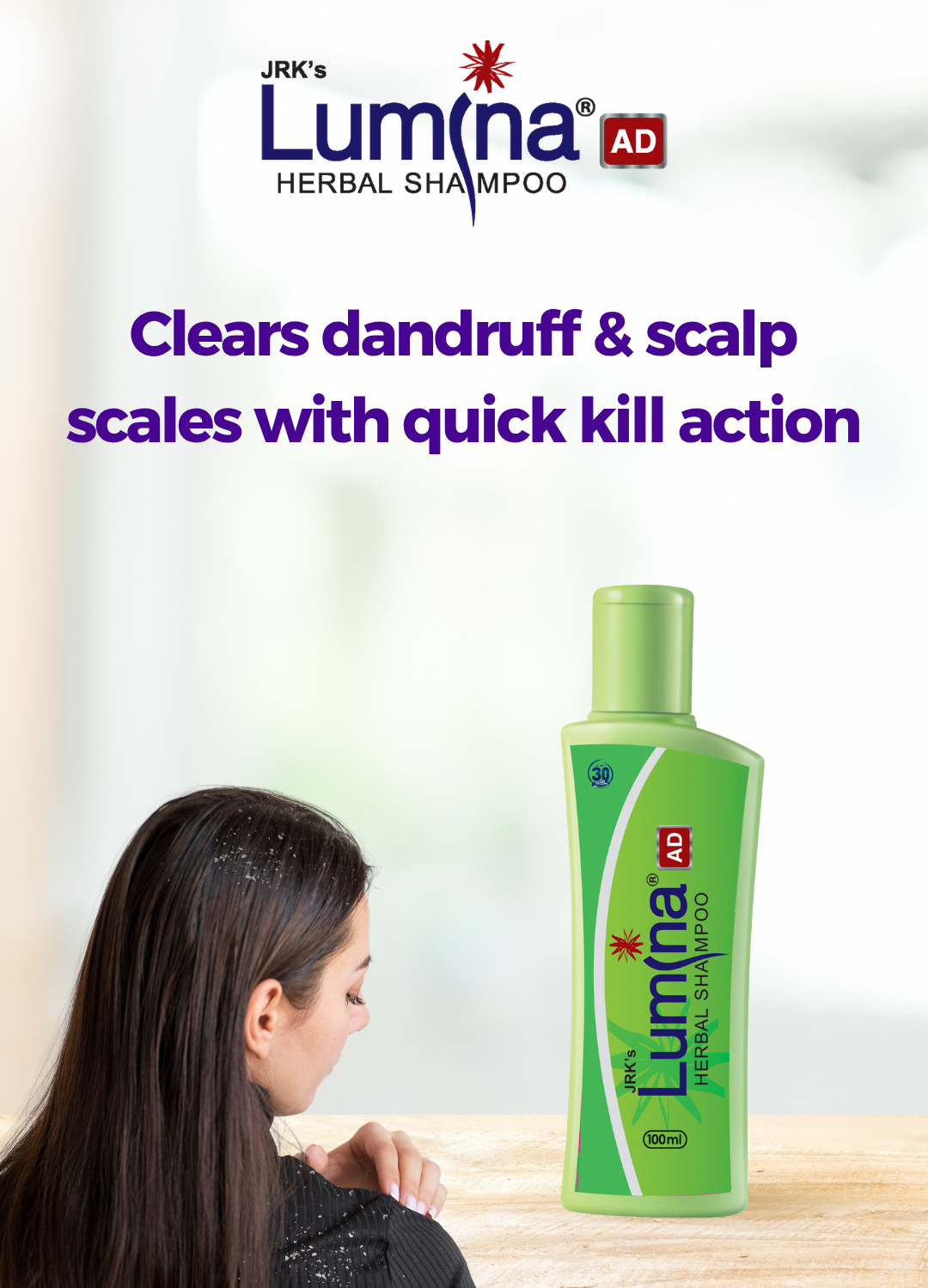 Best Herbal anti dandruff shampoo | Lumina AD herbal Shampoo 