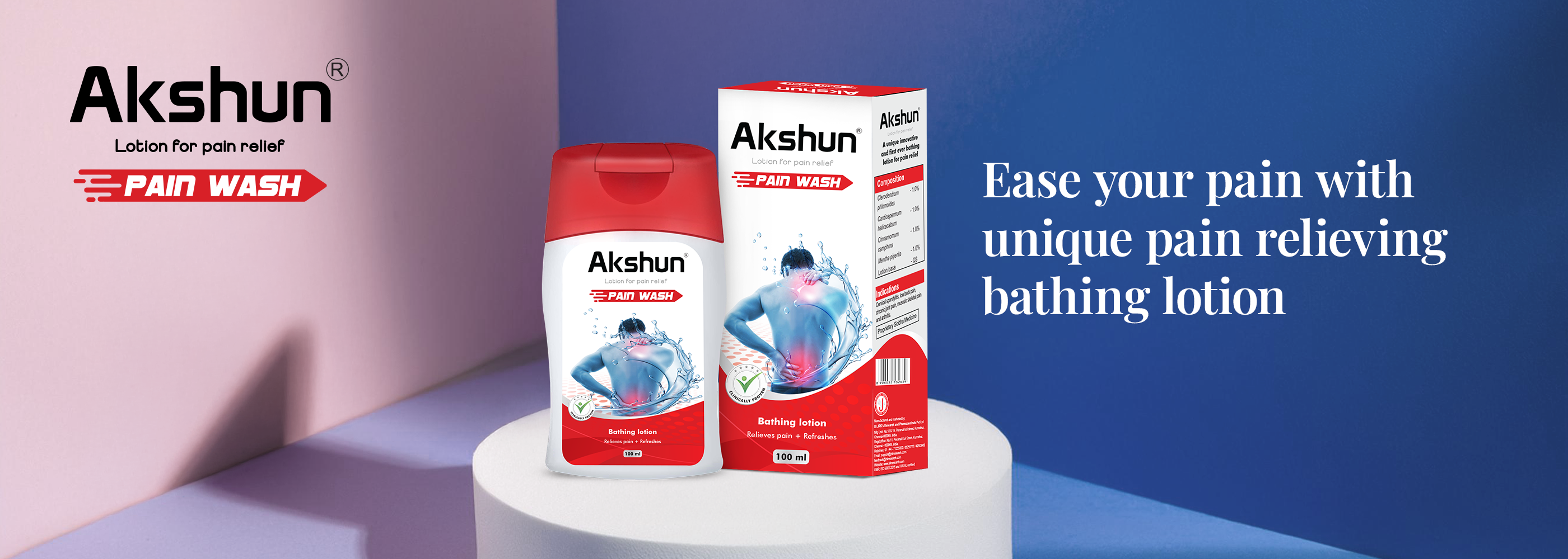 Akshun lotion, pain relief