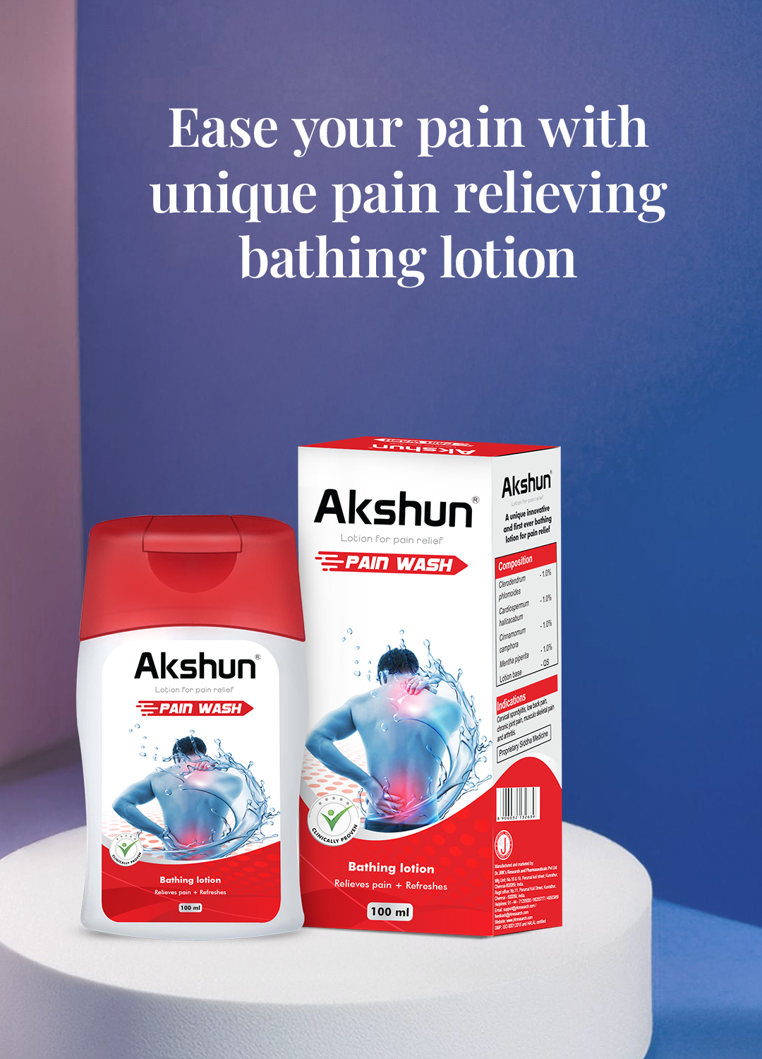 Akshun lotion, pain relief