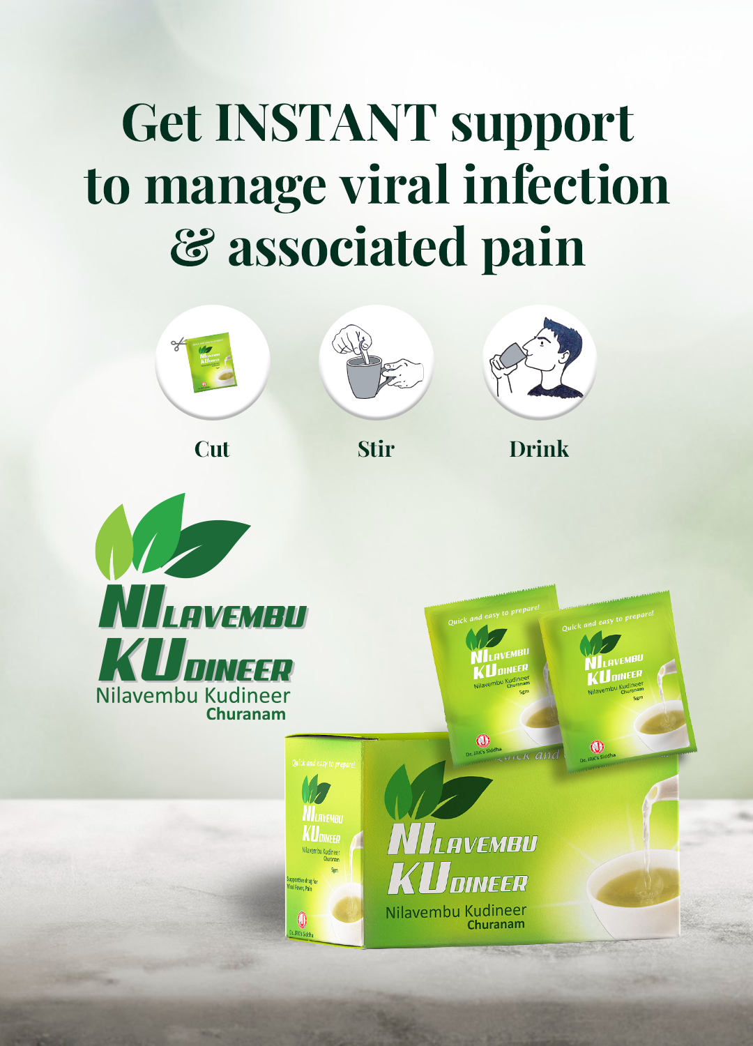 Nilavembu kudineer churanam for fever and pain 