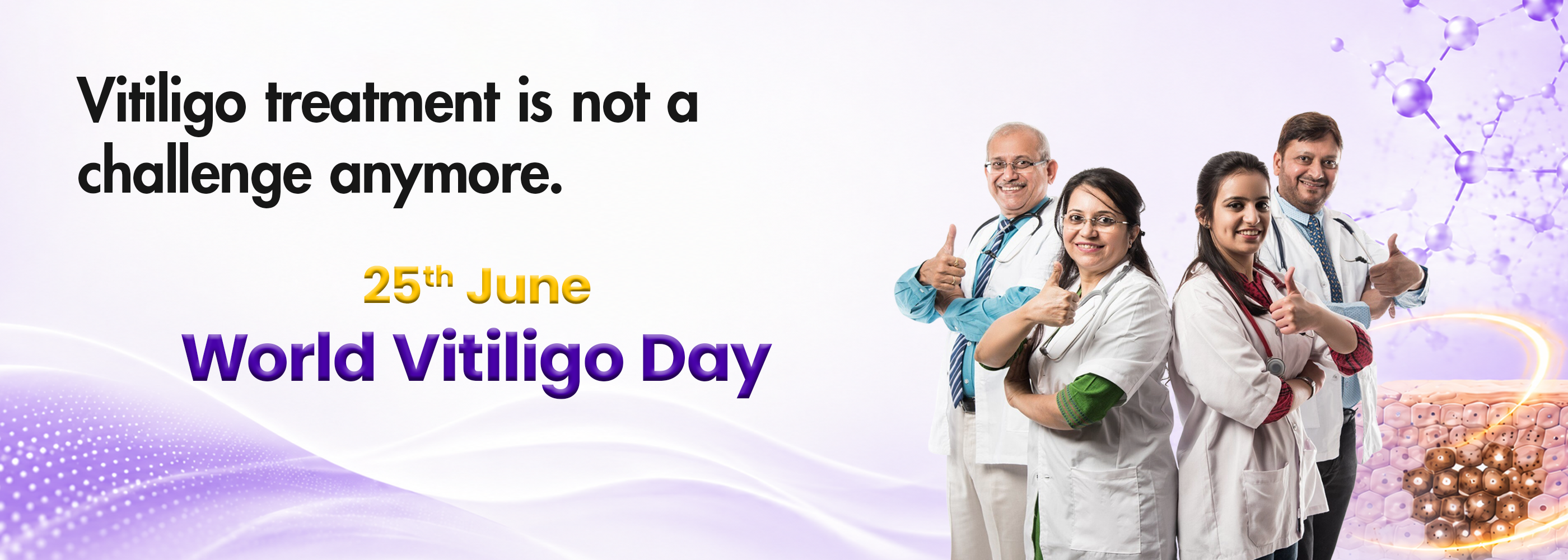 World vitiligo day awareness banner 