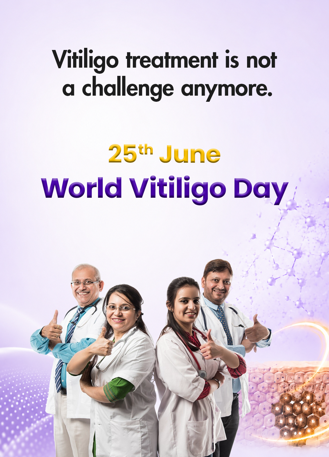 World vitiligo day awareness banner 
