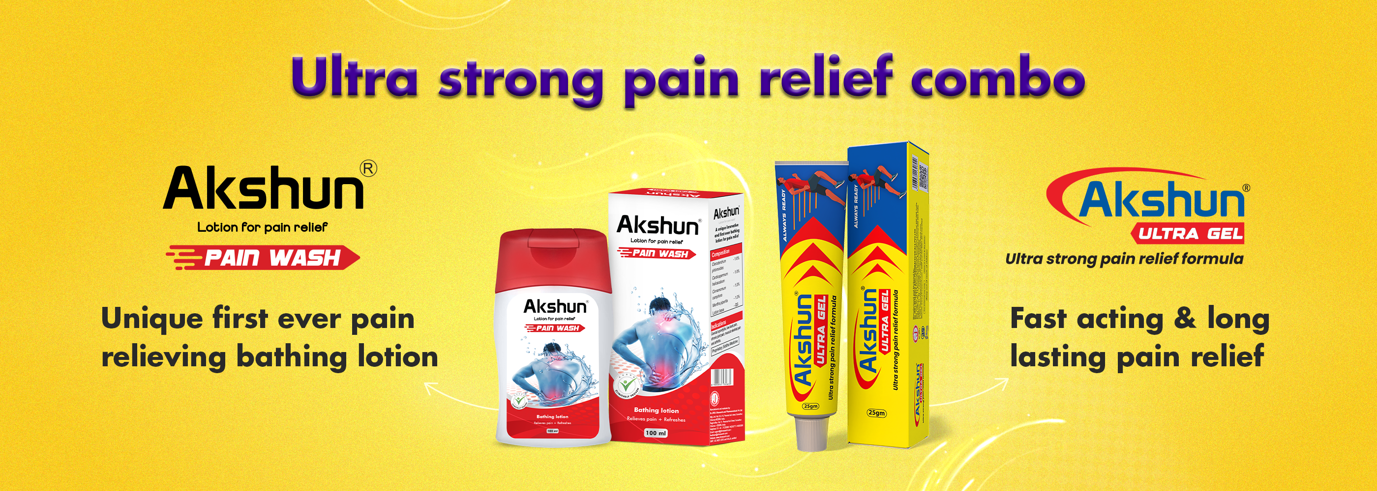 Akshun Ultra Gel & Akshun lotion | Best products for pain relief  