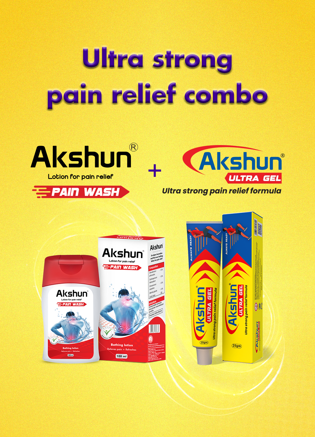 Akshun Ultra Gel & Akshun lotion | Best products for pain relief  